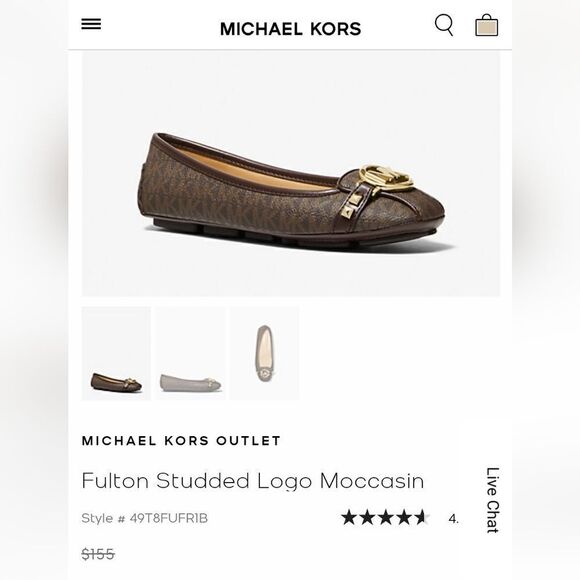 Michael Kors Fulton Studded Logo Moccasin Flats - Picture 13 of 13